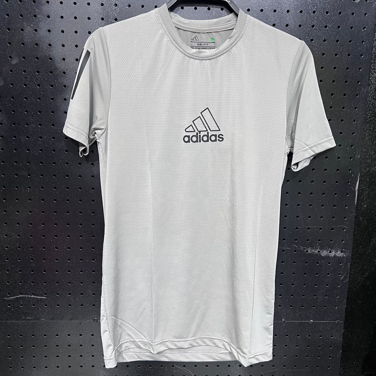 Men's Breathable Mesh Short-Sleeve Athletic T-Shirt - Light Grey